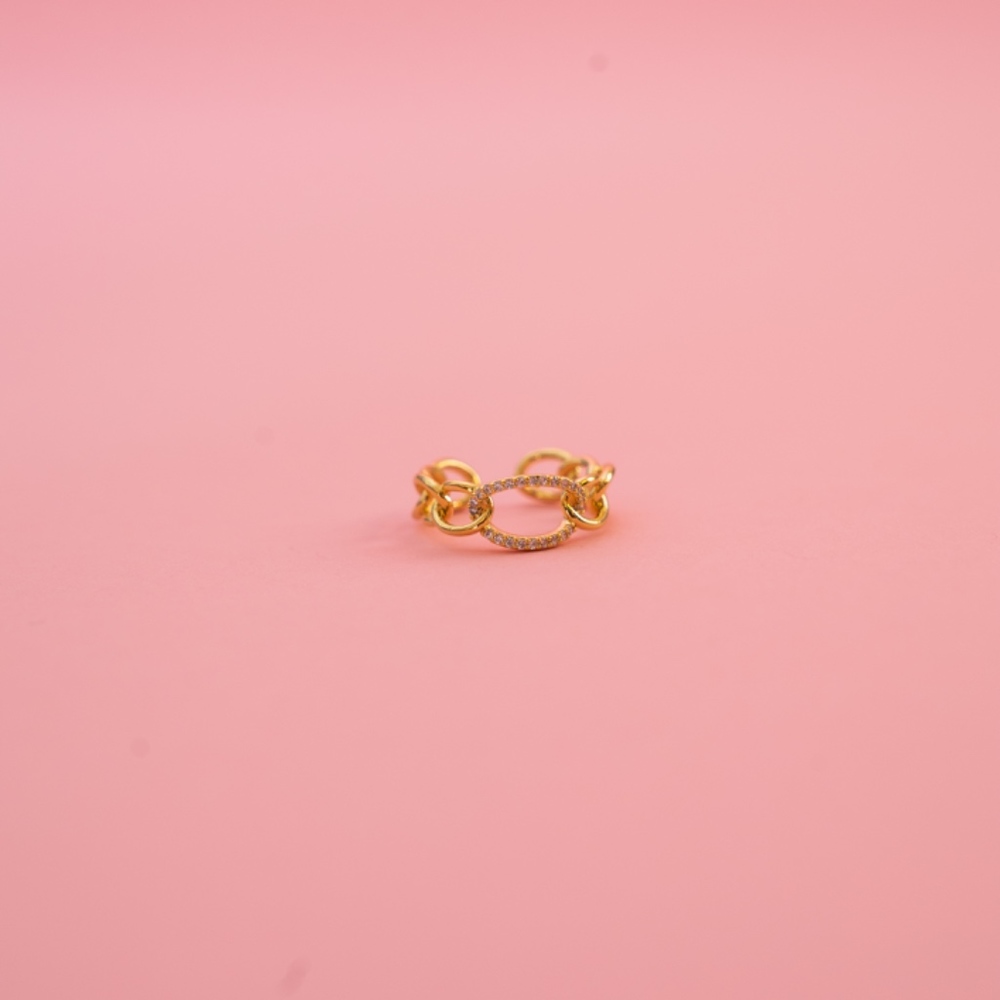 Delicate Open Chain Ring - Picture 5 of 5